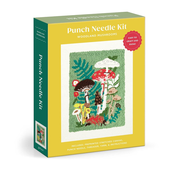 Woodland Mushrooms Punch Needle Kit Chronicle Books - Galison Toys & Games - Crafts & Hobbies - Needlecraft Kits