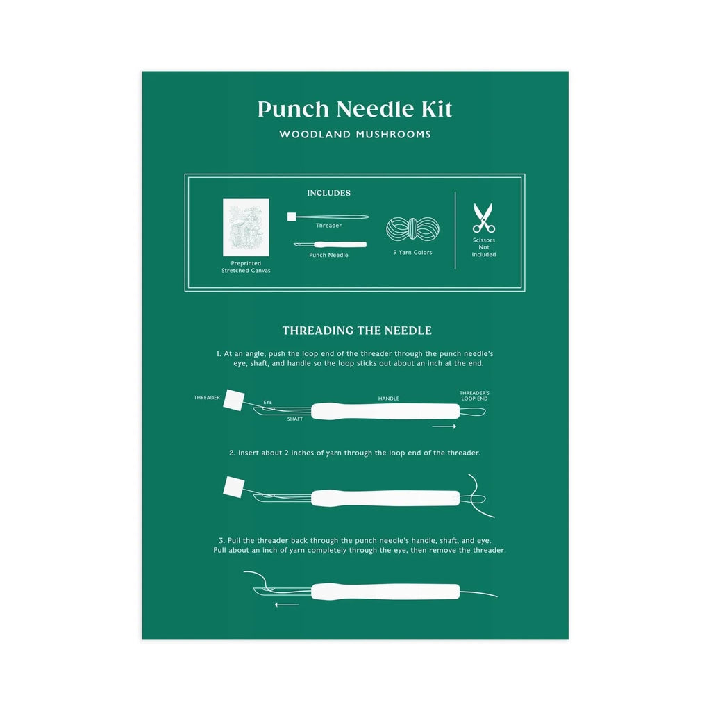 Woodland Mushrooms Punch Needle Kit Chronicle Books - Galison Toys & Games - Crafts & Hobbies - Needlecraft Kits