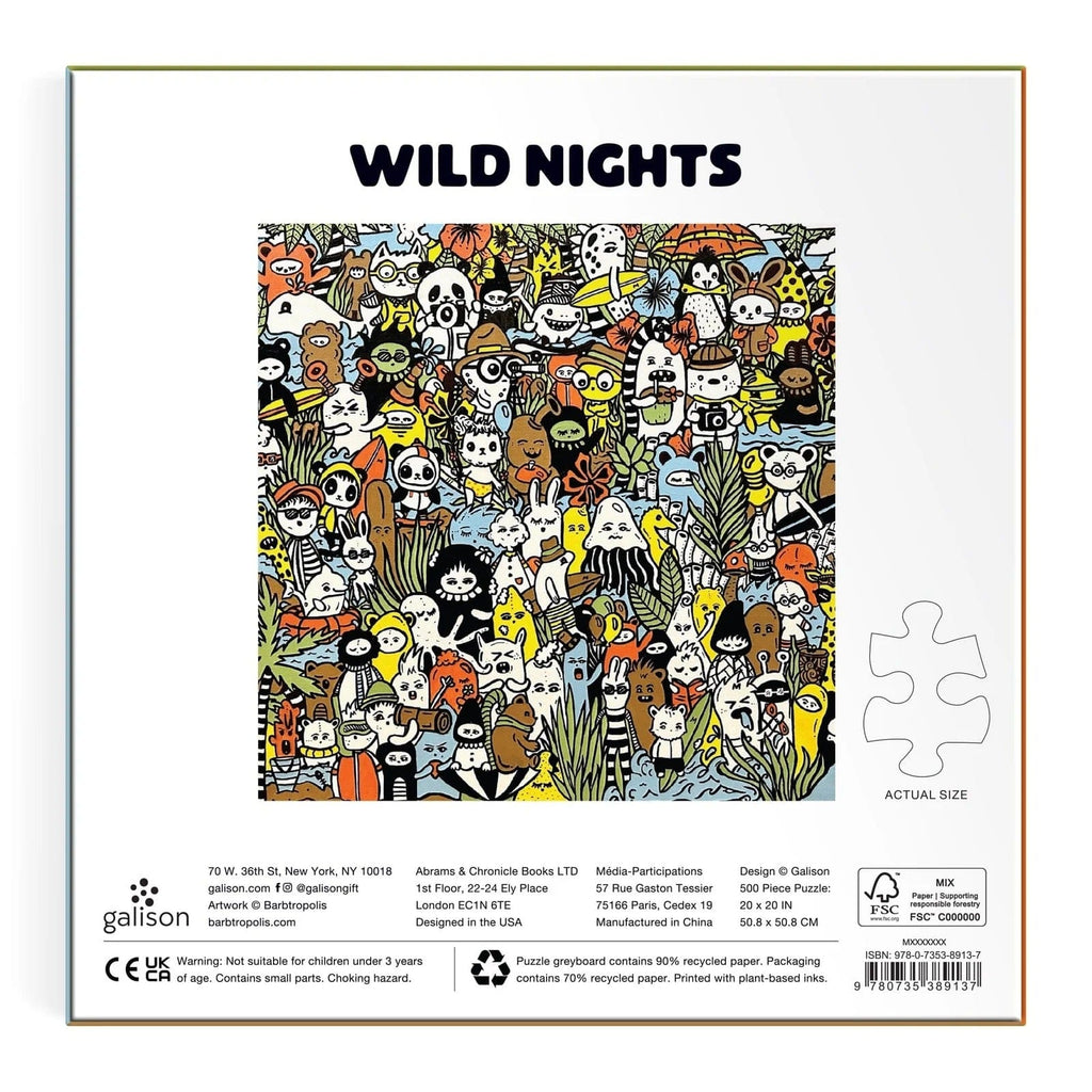Barbtropolis Wild Nights 500 Piece Jigsaw Puzzle Chronicle Books - Galison Toys & Games - Puzzles & Games - Jigsaw Puzzles