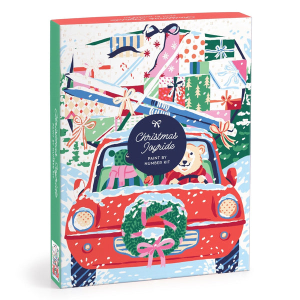 Christmas Joyride 9 x 12" Paint by Number Kit Chronicle Books - Galison Toys & Games - Puzzles & Games - Jigsaw Puzzles