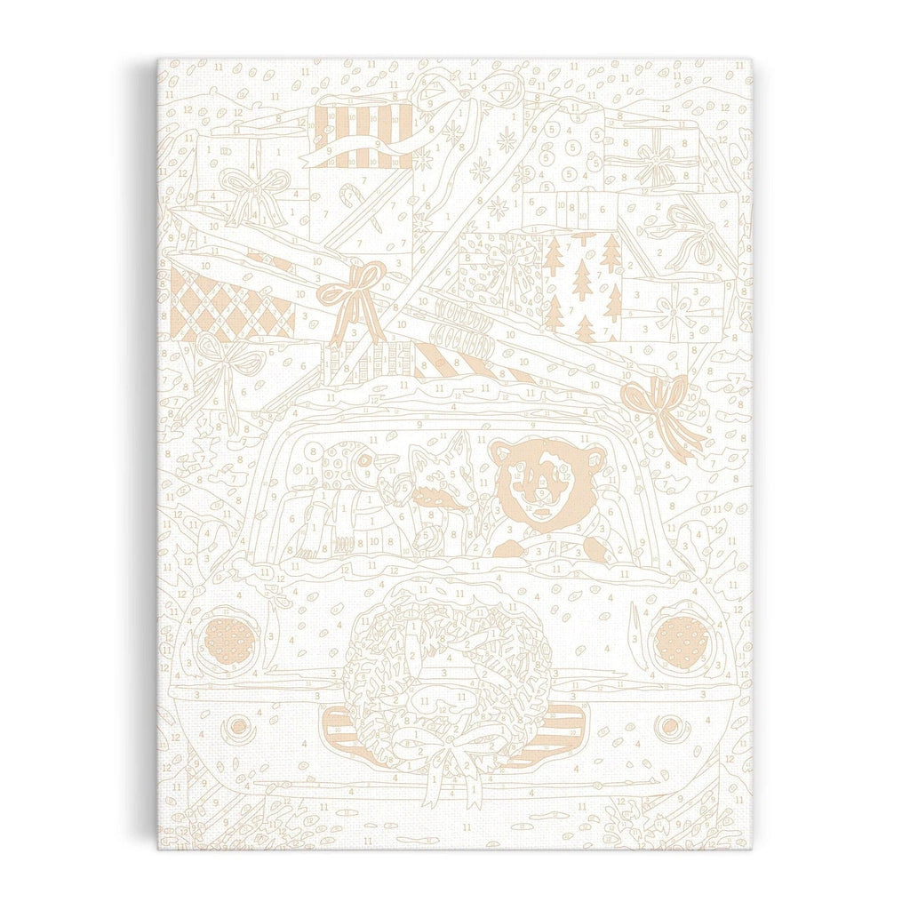Christmas Joyride 9 x 12" Paint by Number Kit Chronicle Books - Galison Toys & Games - Puzzles & Games - Jigsaw Puzzles