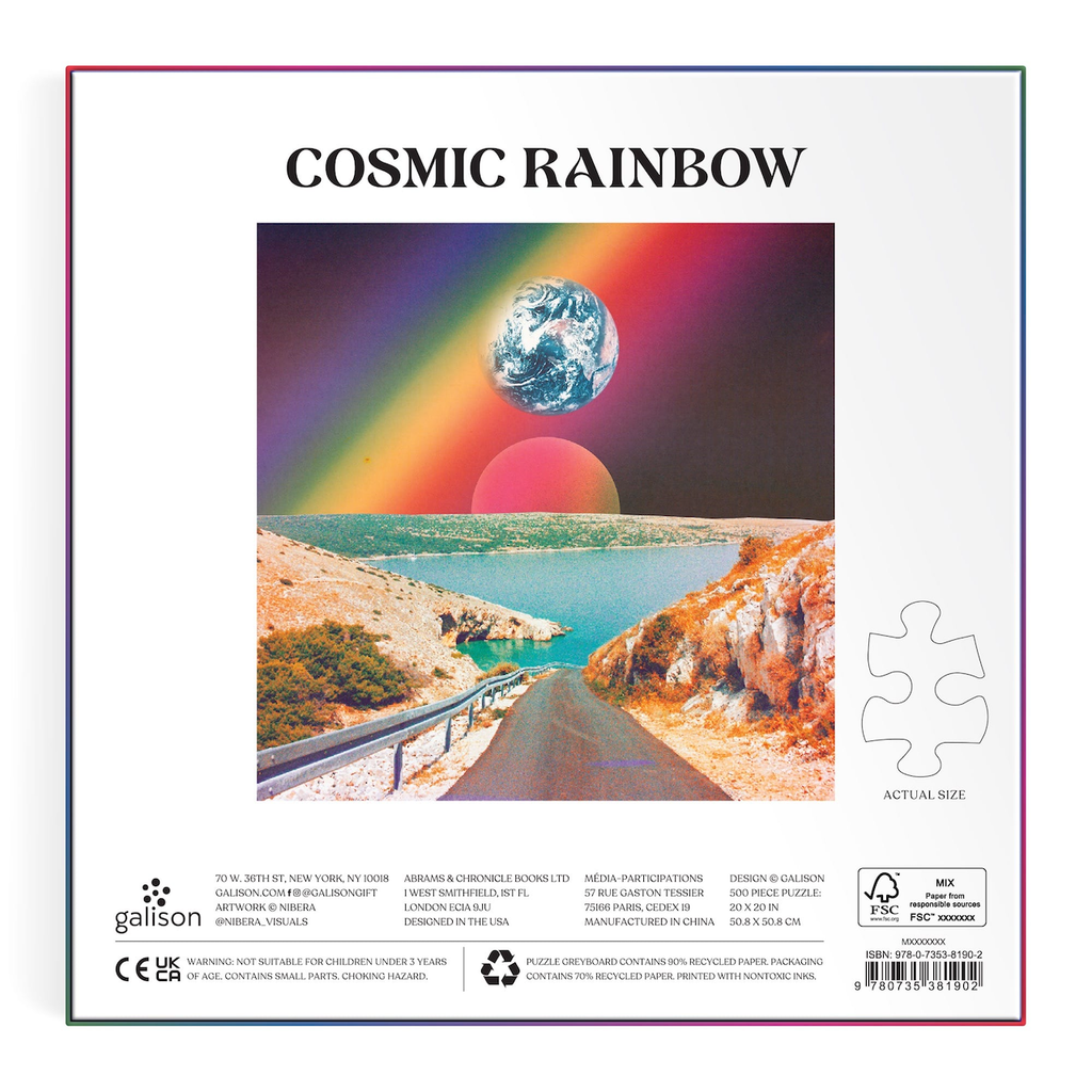 Cosmic Rainbow 500 Piece Jigsaw Puzzle Chronicle Books - Galison Toys & Games - Puzzles & Games - Jigsaw Puzzles