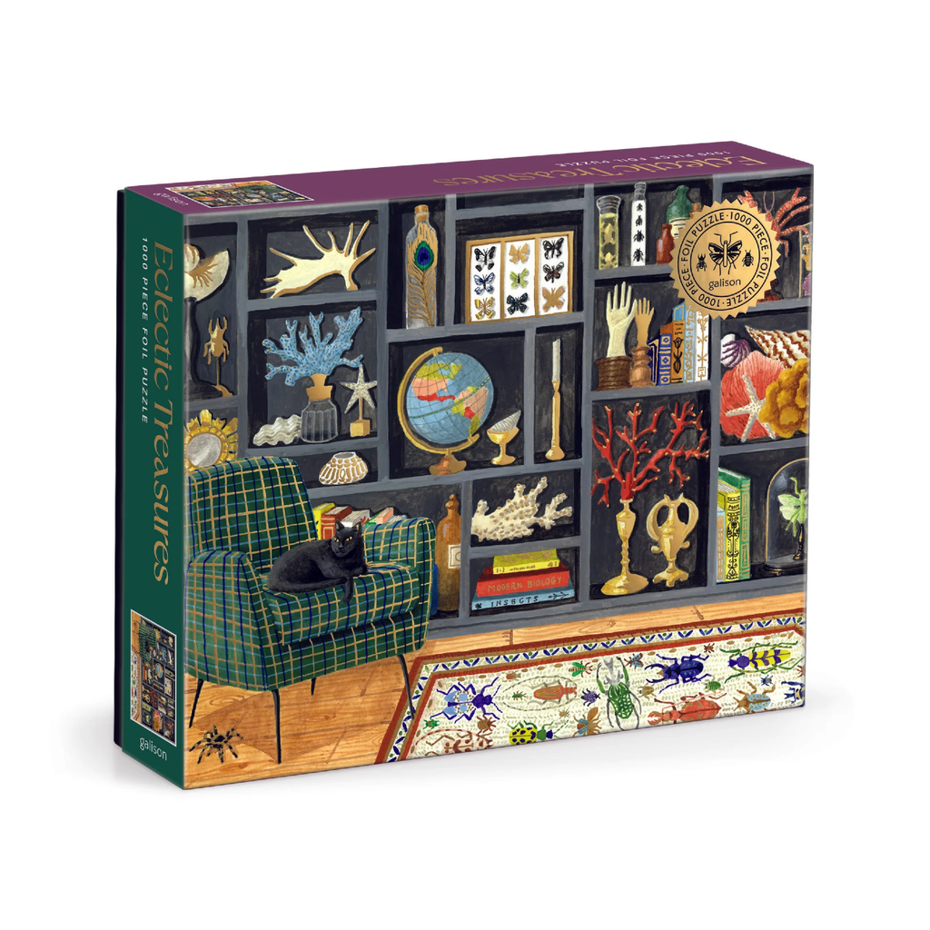 Eclectic Treasures Foil1000 Piece Jigsaw Puzzle Chronicle Books - Galison Toys & Games - Puzzles & Games - Jigsaw Puzzles