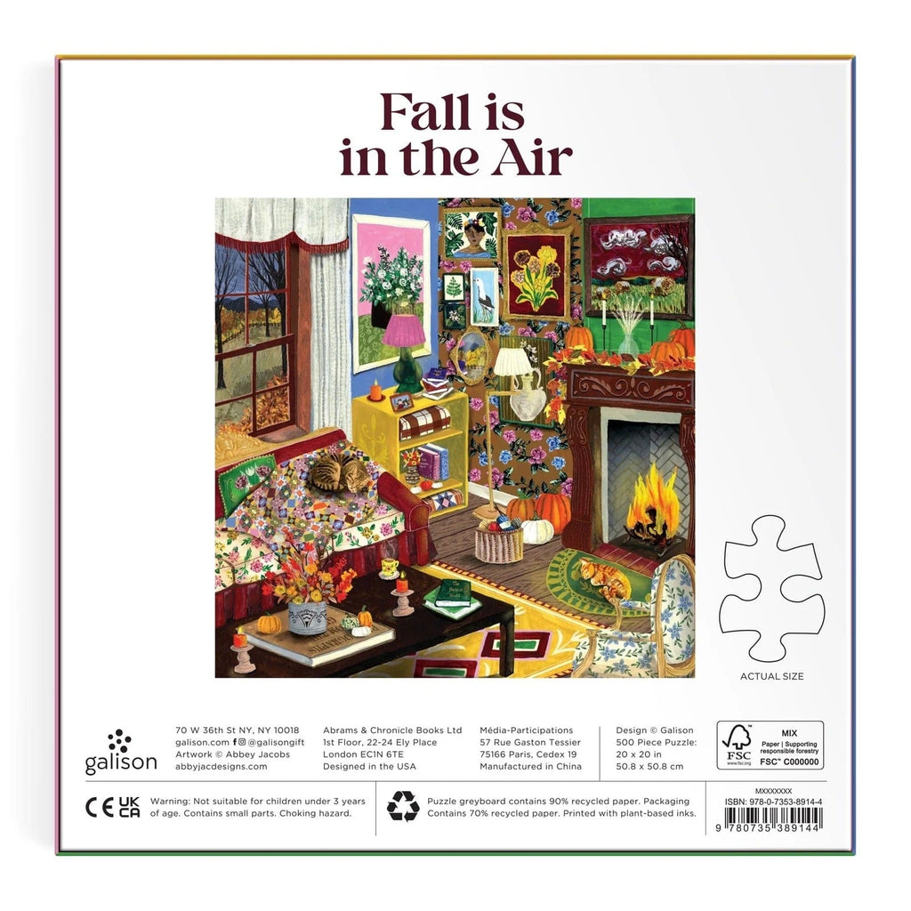 Fall Is In The Air 500 Piece Jigsaw Puzzle Chronicle Books - Galison Toys & Games - Puzzles & Games - Jigsaw Puzzles