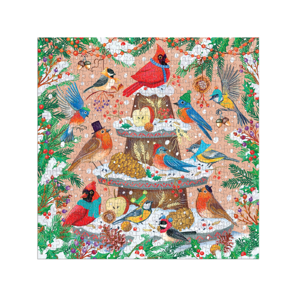 Festive Feathers Foil 500 Piece Jigsaw Puzzle Chronicle Books - Galison Toys & Games - Puzzles & Games - Jigsaw Puzzles