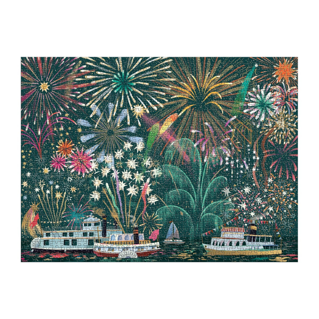 Foil Fireworks Jubilee 1000 Piece Jigsaw Puzzle Chronicle Books - Galison Toys & Games - Puzzles & Games - Jigsaw Puzzles