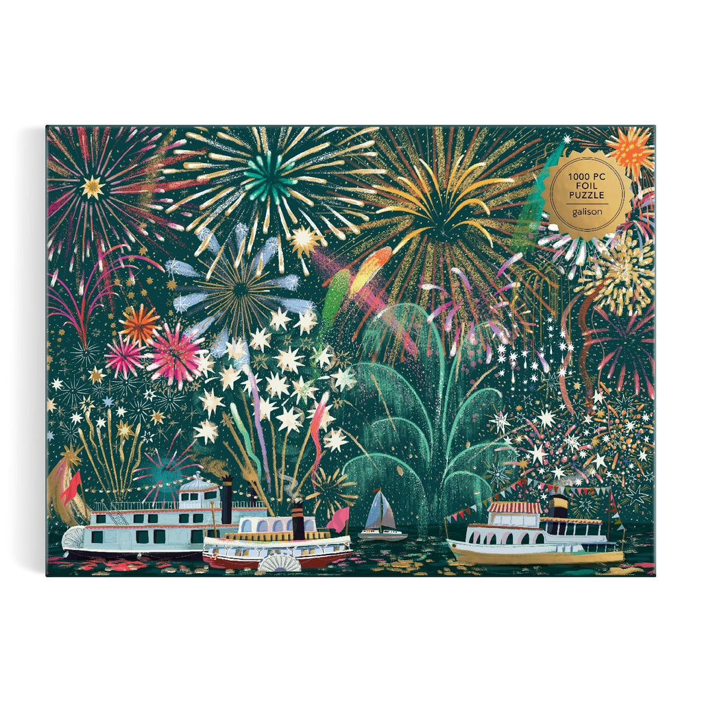 Foil Fireworks Jubilee 1000 Piece Jigsaw Puzzle Chronicle Books - Galison Toys & Games - Puzzles & Games - Jigsaw Puzzles
