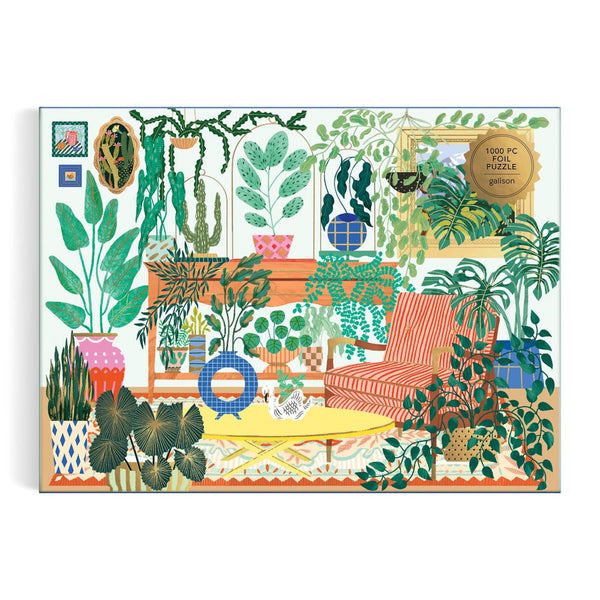 Foil Houseplant Haven 1000 Piece Jigsaw Puzzle Chronicle Books - Galison Toys & Games - Puzzles & Games - Jigsaw Puzzles