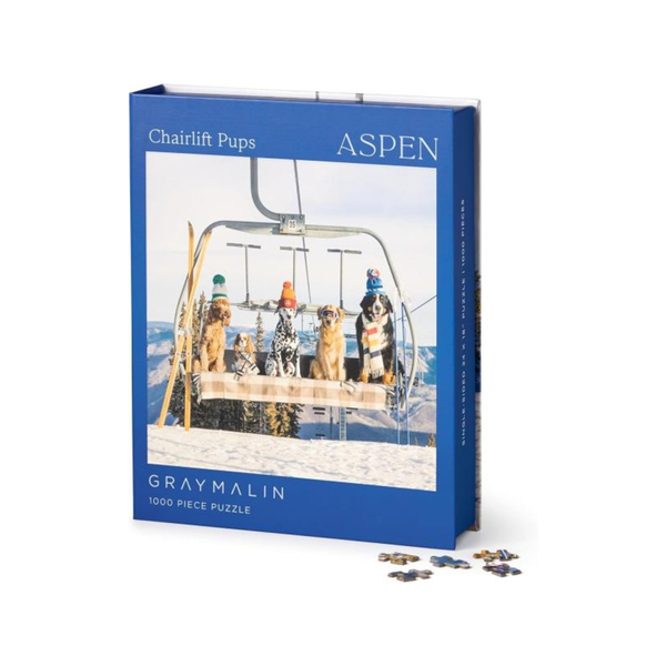Gray Malin Aspen Book Box 1000 Piece Jigsaw Puzzle Chronicle Books - Galison Toys & Games - Puzzles & Games - Jigsaw Puzzles