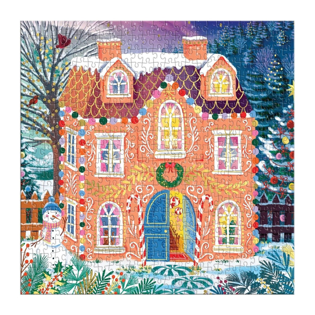 Home Sweet Holidays Foil 500 Piece Jigsaw Puzzle Chronicle Books - Galison Toys & Games - Puzzles & Games - Jigsaw Puzzles