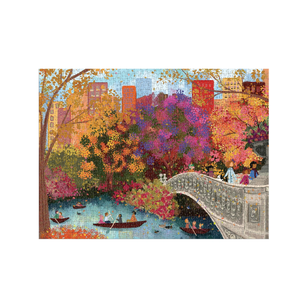 Joy LaForme Autumn On Bow Bridge 1000 Piece Jigsaw Puzzle Chronicle Books - Galison Toys & Games - Puzzles & Games - Jigsaw Puzzles