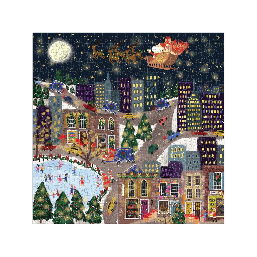 Joy LaForme Presentville Foil 500 Piece Jigsaw Puzzle Chronicle Books - Galison Toys & Games - Puzzles & Games - Jigsaw Puzzles