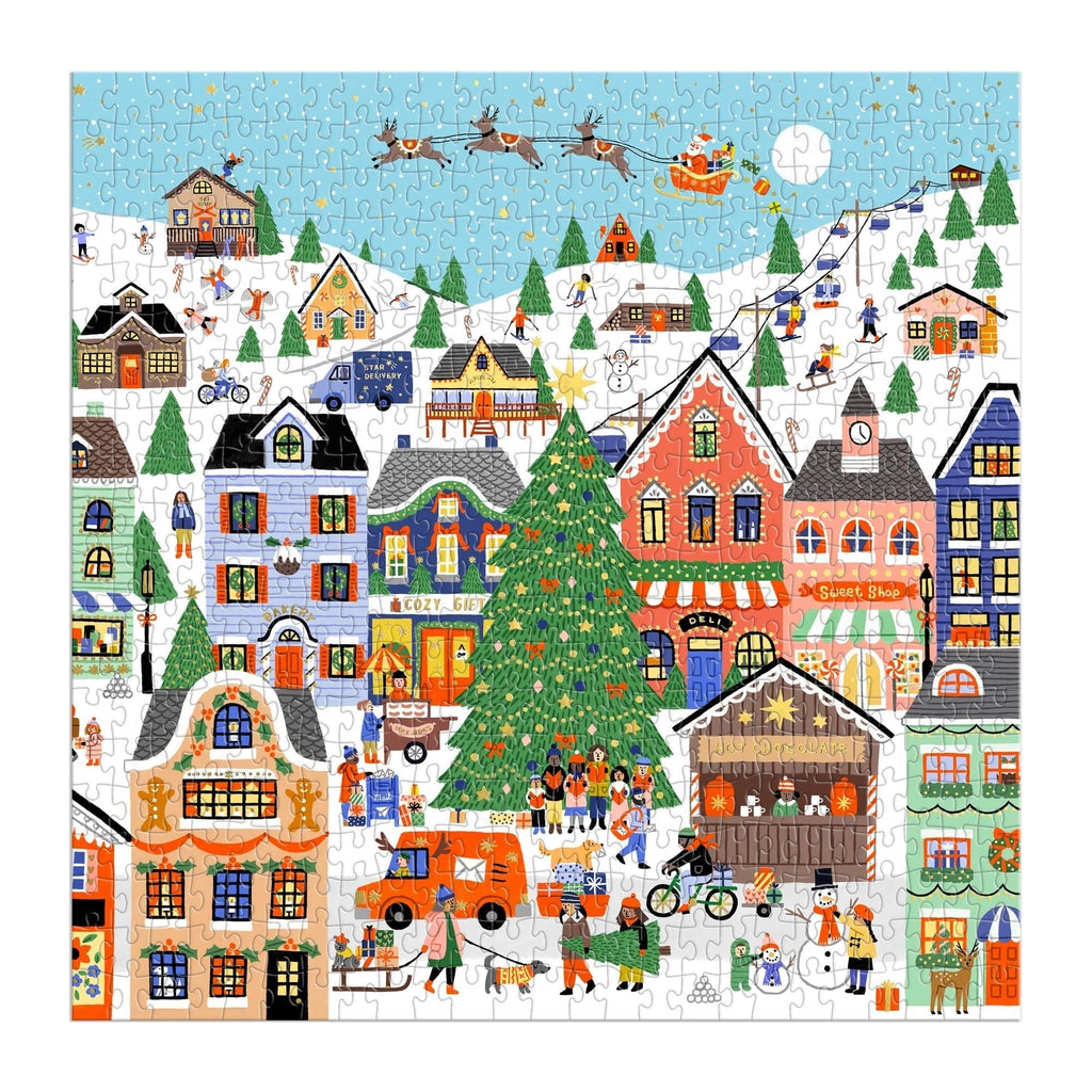 Merryville Foil 500 Piece Jigsaw Puzzle Chronicle Books - Galison Toys & Games - Puzzles & Games - Jigsaw Puzzles