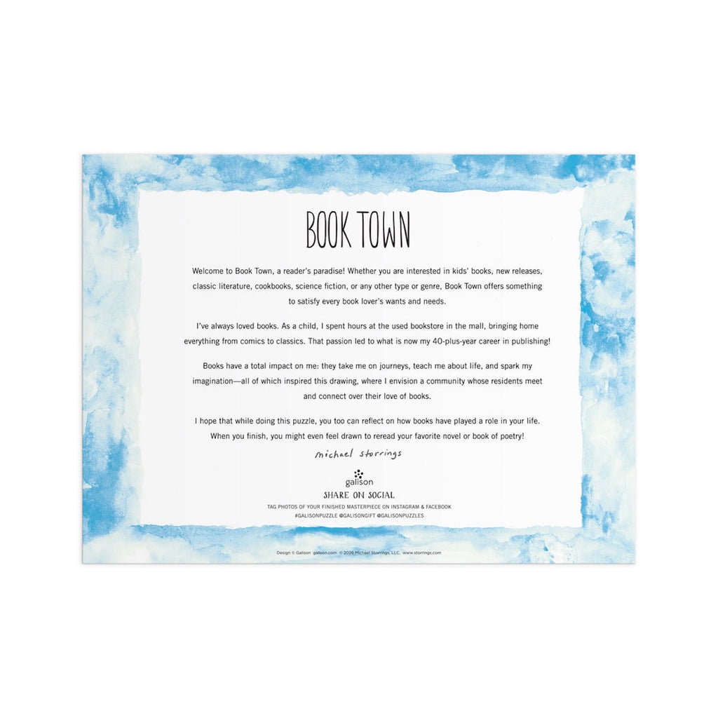 Michael Storrings Book Town 1000 Piece Puzzle Chronicle Books - Galison Toys & Games - Puzzles & Games - Jigsaw Puzzles