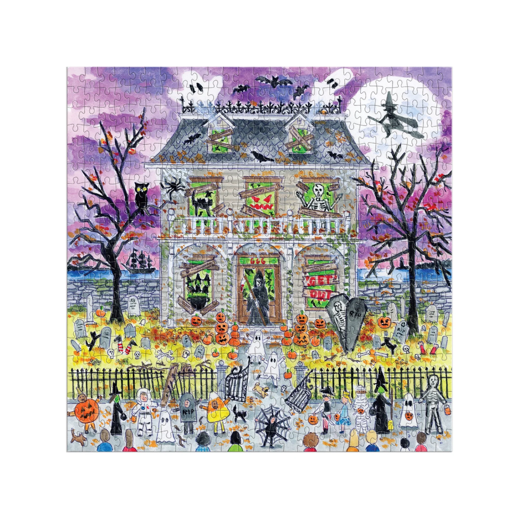 Michael Storrings Haunted House Glow In The Dark 500 Piece Jigsaw Puzzle Chronicle Books - Galison Toys & Games - Puzzles & Games - Jigsaw Puzzles