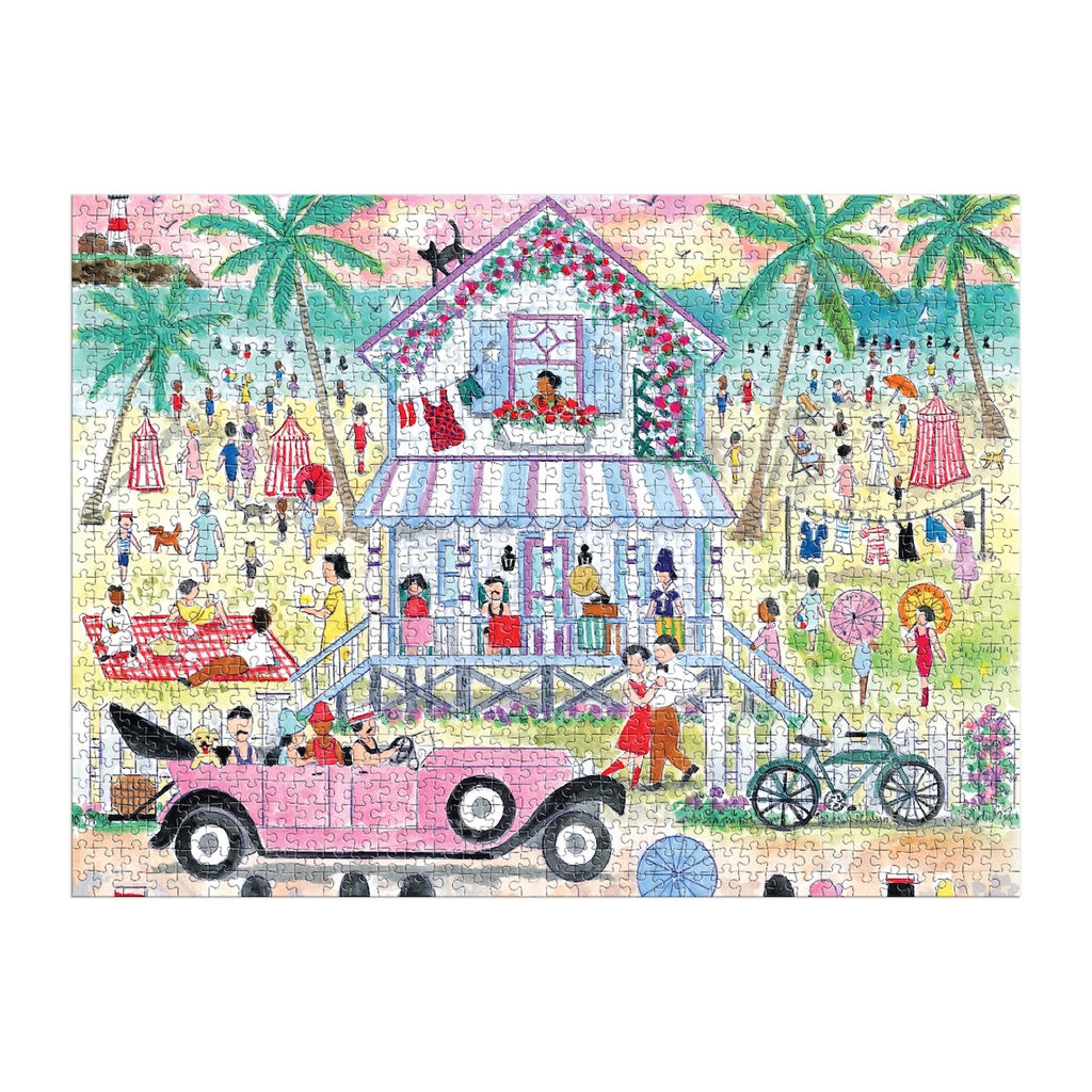 Michael Storrings Roaring 20s Beach House 1000 Piece Puzzle Chronicle Books - Galison Toys & Games - Puzzles & Games - Jigsaw Puzzles