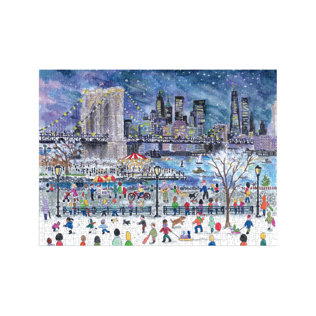 Michael Storrings Snowfall Over New York City 1000 Piece Jigsaw Puzzle Chronicle Books - Galison Toys & Games - Puzzles & Games - Jigsaw Puzzles