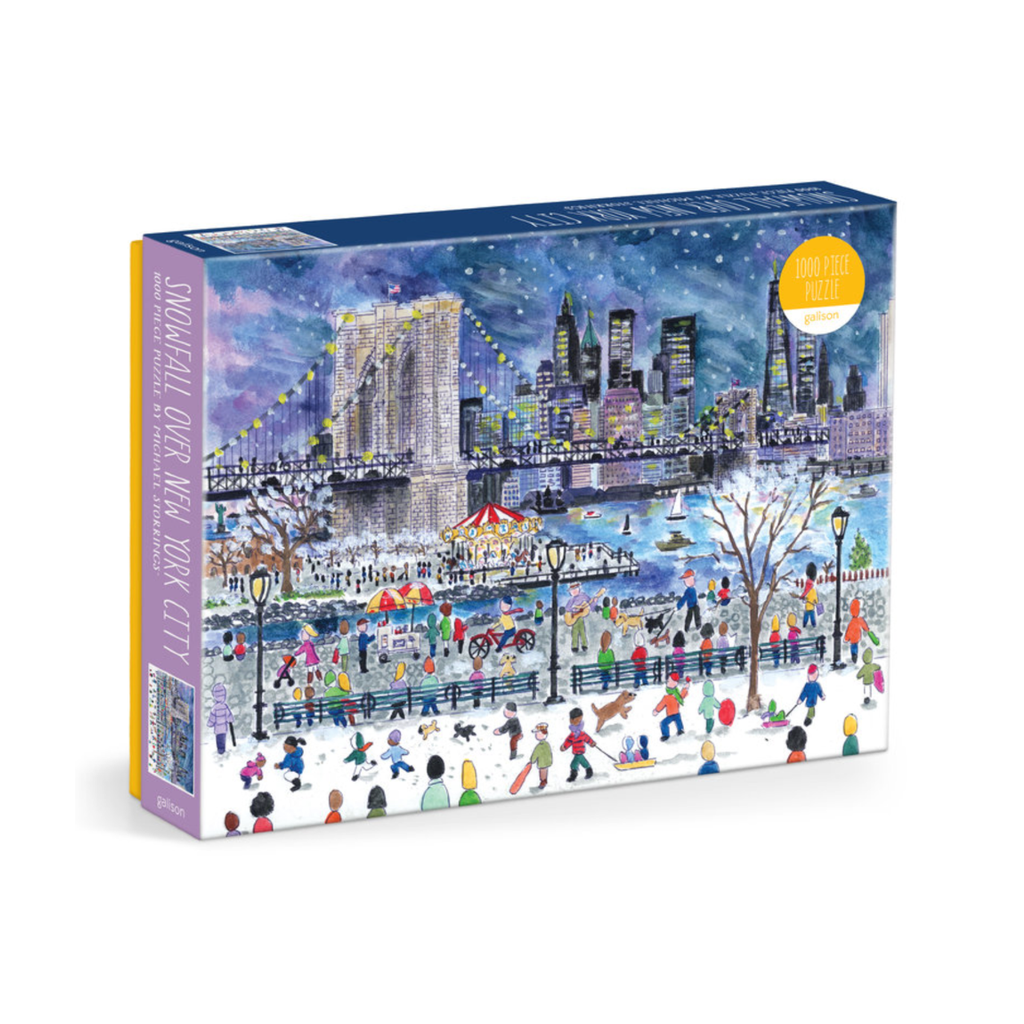 Michael Storrings Snowfall Over New York City 1000 Piece Jigsaw Puzzle Chronicle Books - Galison Toys & Games - Puzzles & Games - Jigsaw Puzzles