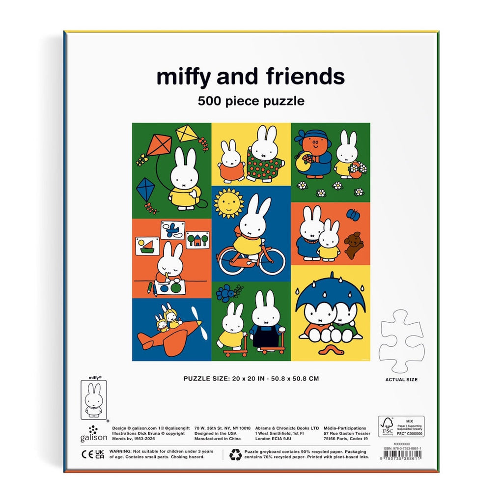 Miffy And Friends 500 Piece Jigsaw Puzzle Chronicle Books - Galison Toys & Games - Puzzles & Games - Jigsaw Puzzles