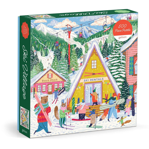 Ski Village 500 Piece Jigsaw Puzzle Chronicle Books - Galison Toys & Games - Puzzles & Games - Jigsaw Puzzles