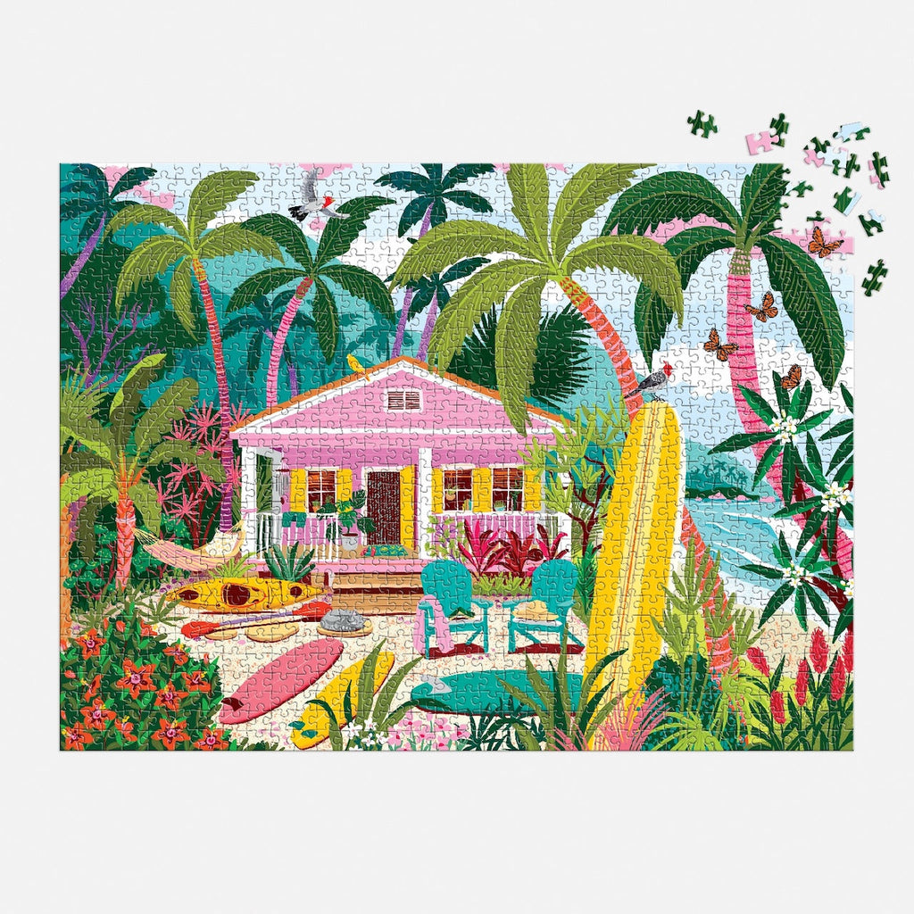 Surfside Bungalow 1000 Piece Jigsaw Puzzle Chronicle Books - Galison Toys & Games - Puzzles & Games - Jigsaw Puzzles