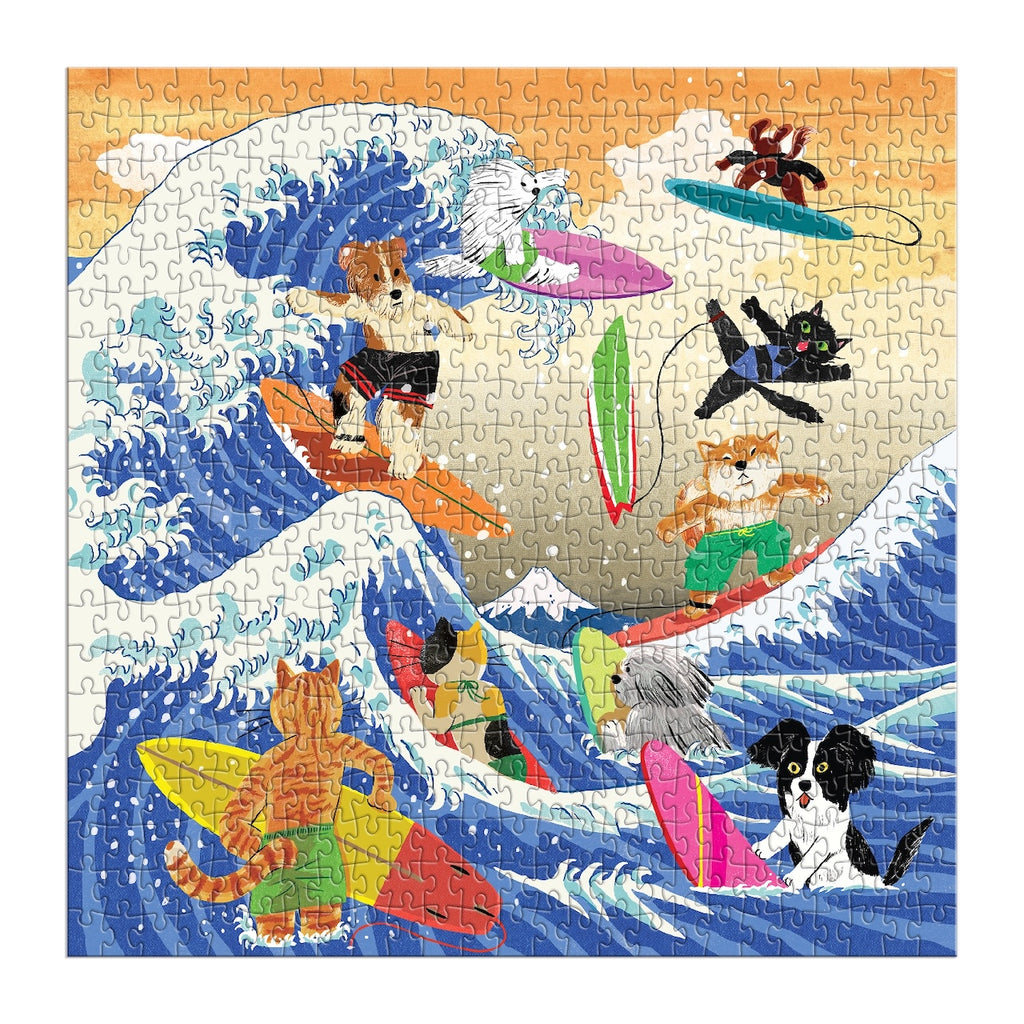The Great Surf 500 Piece Jigsaw Puzzle Chronicle Books - Galison Toys & Games - Puzzles & Games - Jigsaw Puzzles