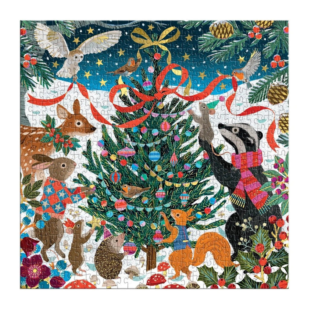 Victoria Ball Woodland Merry Makers Foil 500 Piece Jigsaw Puzzle Chronicle Books - Galison Toys & Games - Puzzles & Games - Jigsaw Puzzles