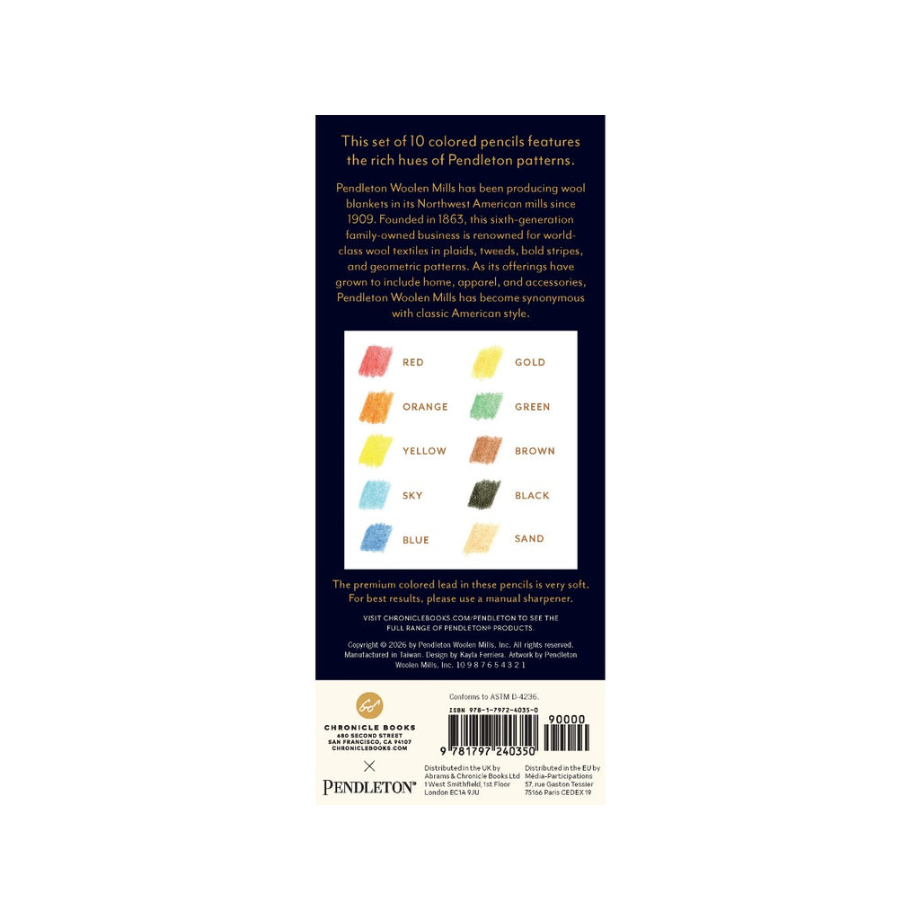 Pendleton Colored Pencils Chronicle Books Home - Office & School Supplies - Pencils, Pens, Markers & Chalk