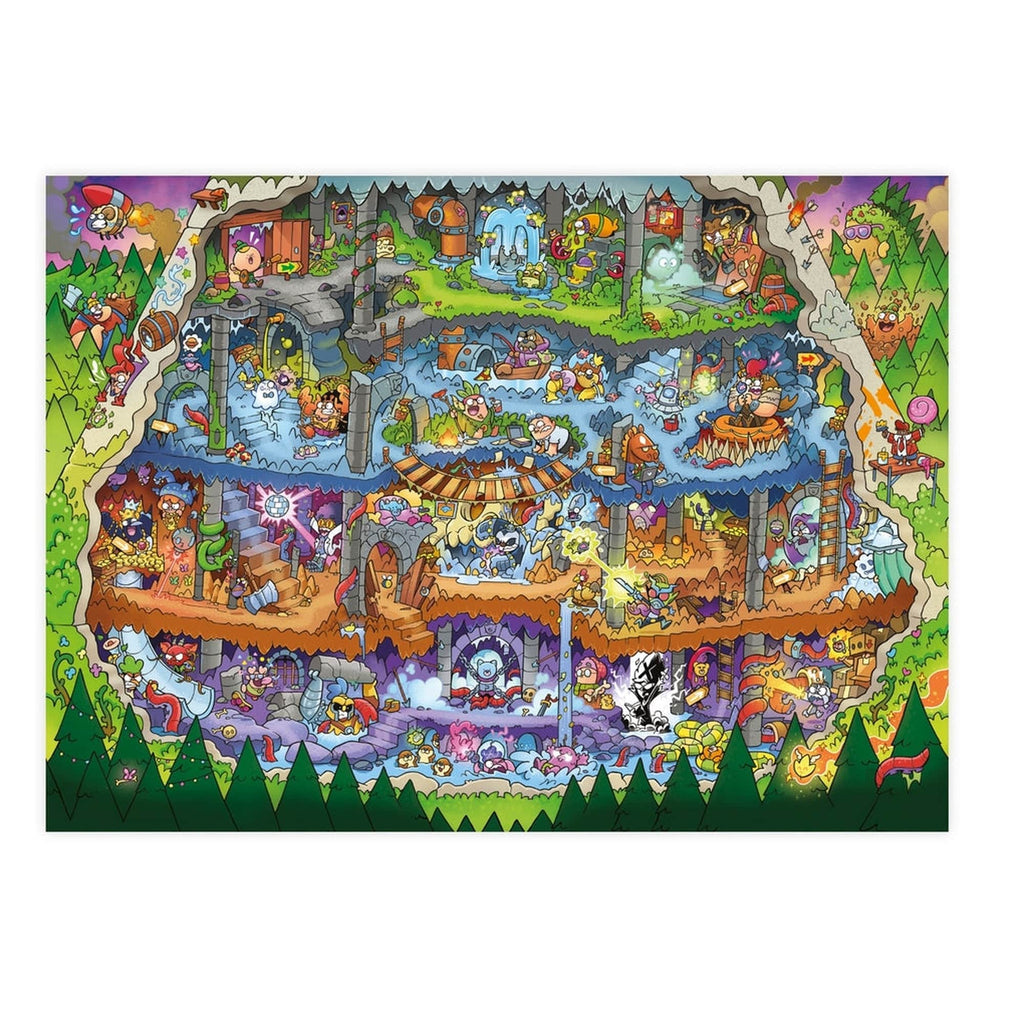 Jamie Smart's Hero Slam Inside the Temple of the Cat Demon 200 Piece Jigsaw Puzzle Chronicle Books - Laurence King Toys & Games - Puzzles & Games - Jigsaw Puzzles