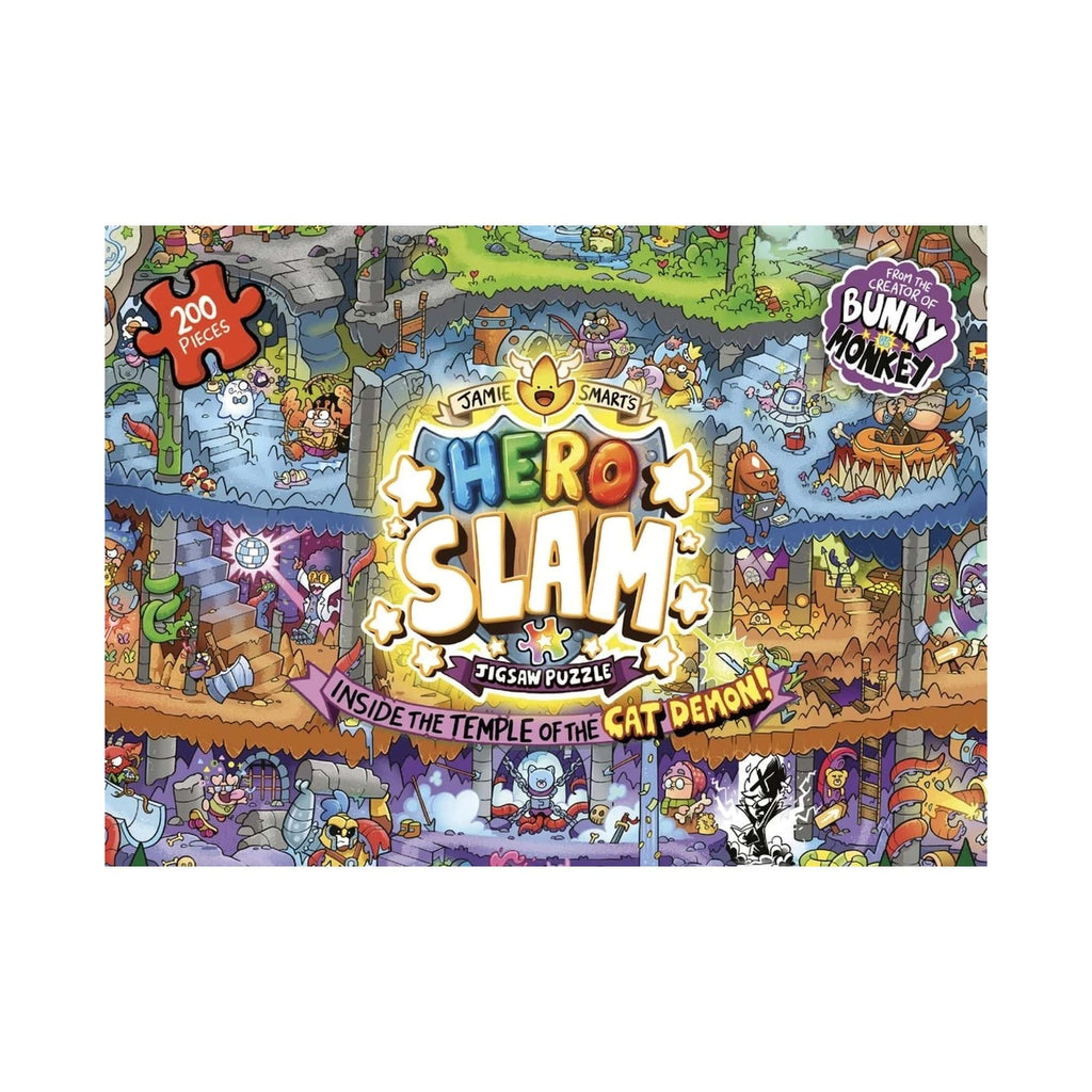 Jamie Smart's Hero Slam Inside the Temple of the Cat Demon 200 Piece Jigsaw Puzzle Chronicle Books - Laurence King Toys & Games - Puzzles & Games - Jigsaw Puzzles