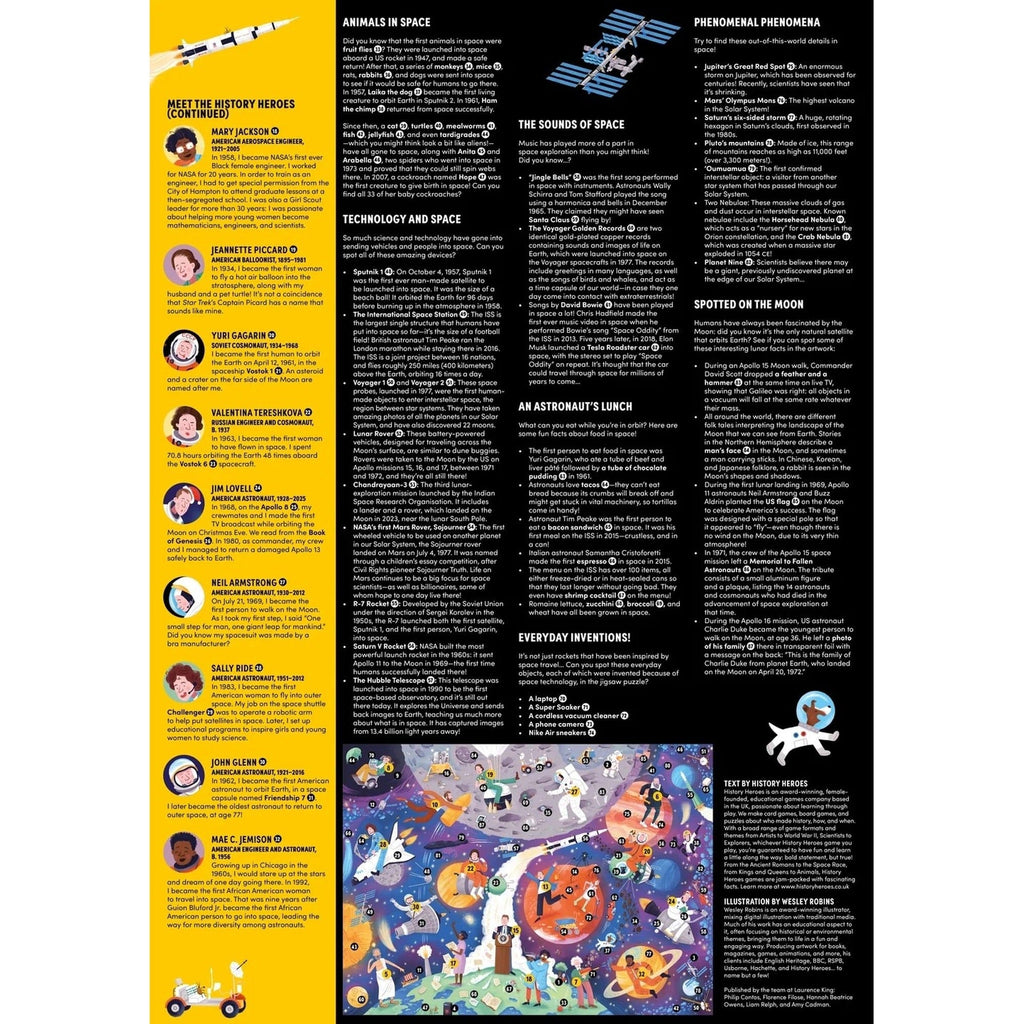 Reach for the Stars! History Heroes Space 200 Piece Jigsaw Puzzle Chronicle Books - Laurence King Toys & Games - Puzzles & Games - Jigsaw Puzzles