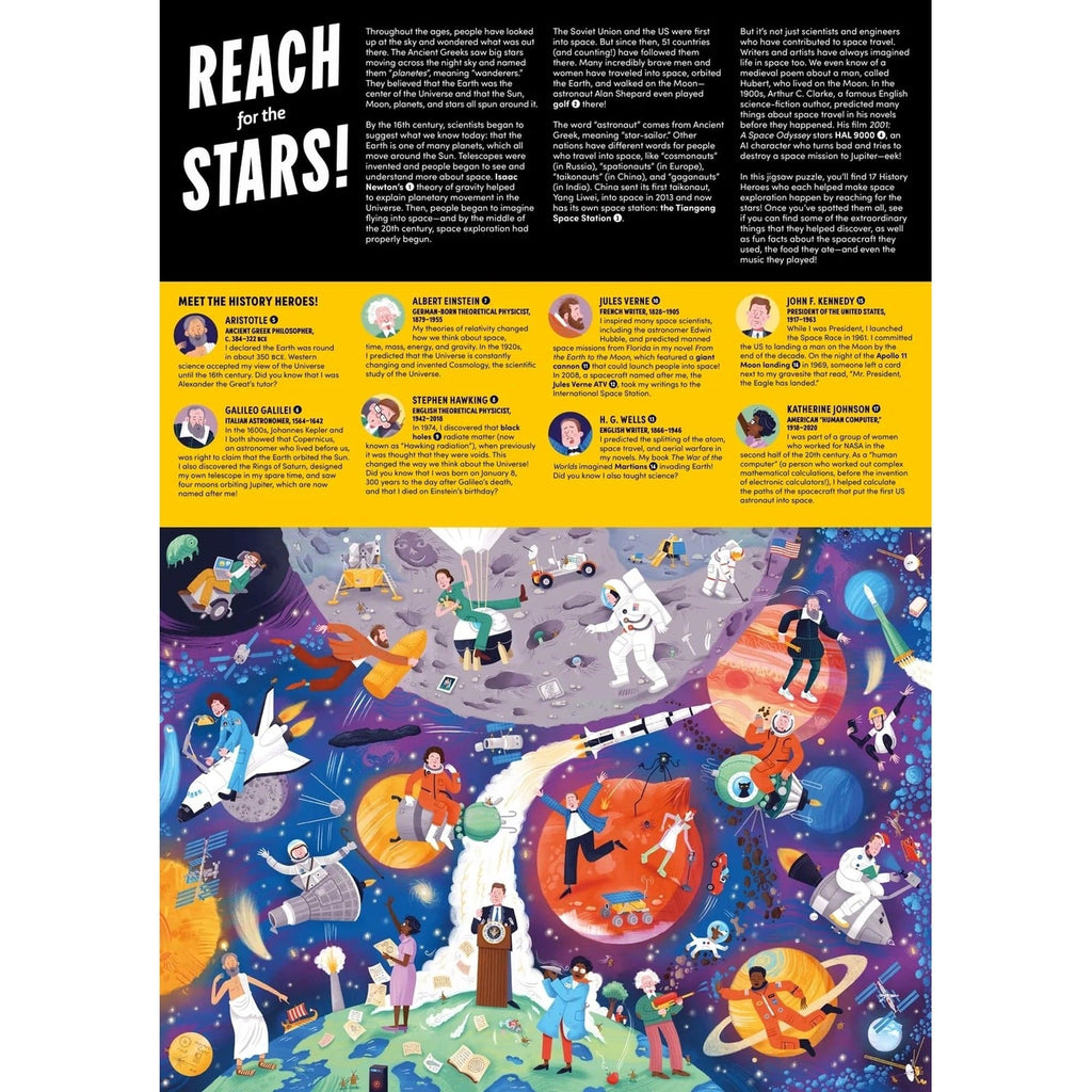 Reach for the Stars! History Heroes Space 200 Piece Jigsaw Puzzle Chronicle Books - Laurence King Toys & Games - Puzzles & Games - Jigsaw Puzzles
