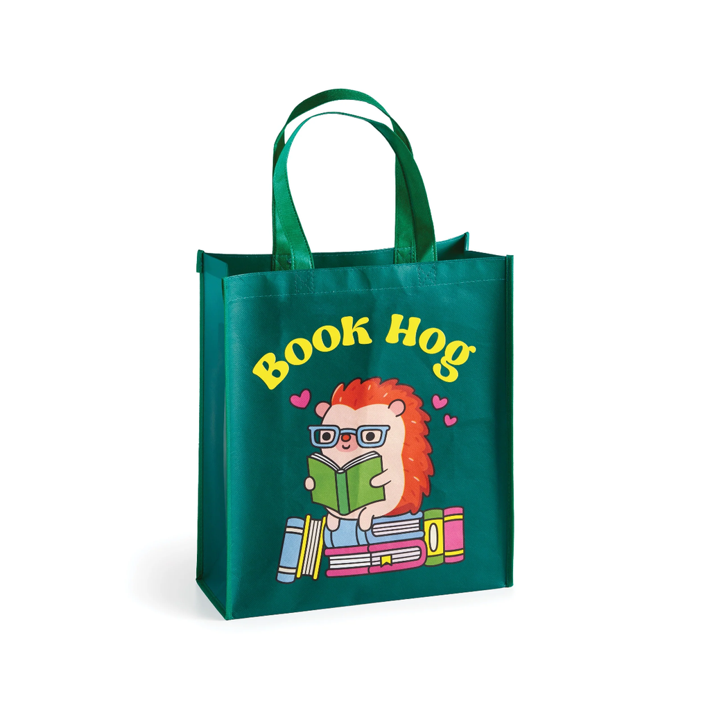 Book Hog Reusable Shopping Bag Chronicle Books - Mudpuppy Apparel & Accessories - Bags - Reusable Shoppers & Tote Bags