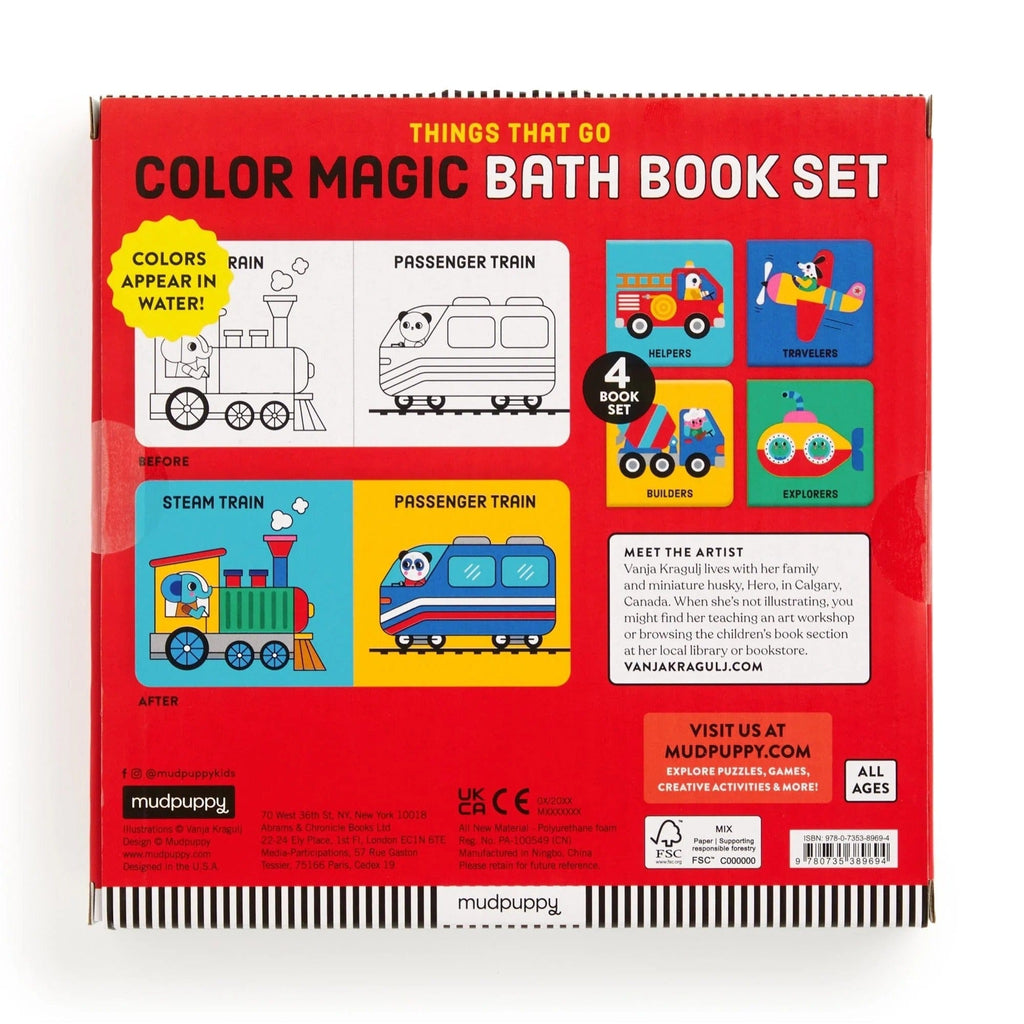 Things That Go Color Magic Bath Book Set Chronicle Books - Mudpuppy Books - Baby & Kids