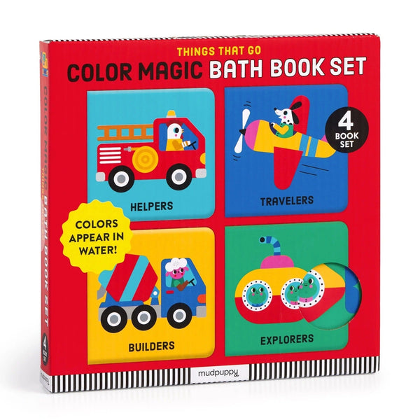 Things That Go Color Magic Bath Book Set Chronicle Books - Mudpuppy Books - Baby & Kids