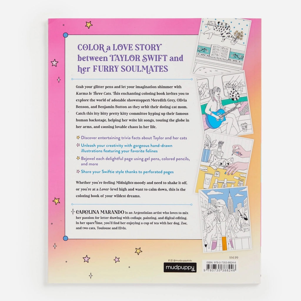 Karma is Three Cats Coloring Book Chronicle Books - Mudpuppy Books - Coloring