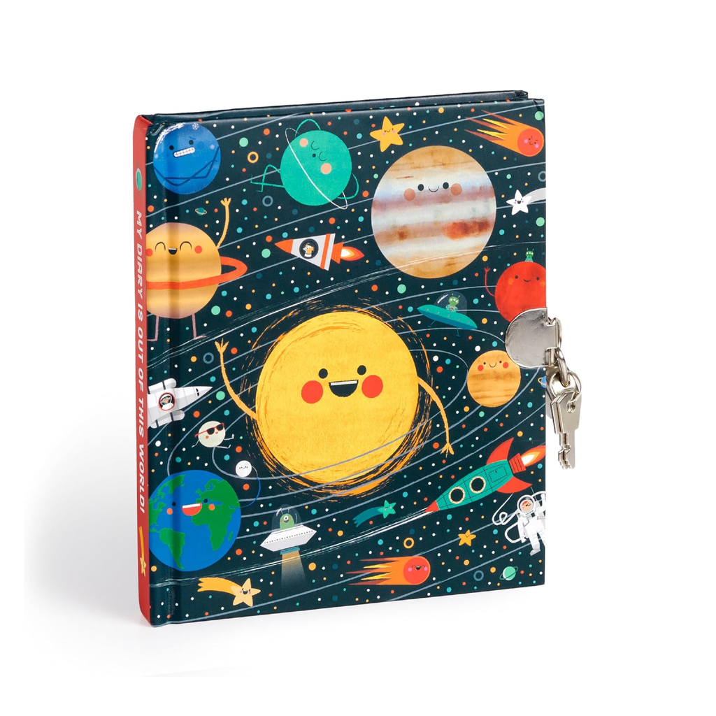 Solar System Locked Diary Chronicle Books - Mudpuppy Books