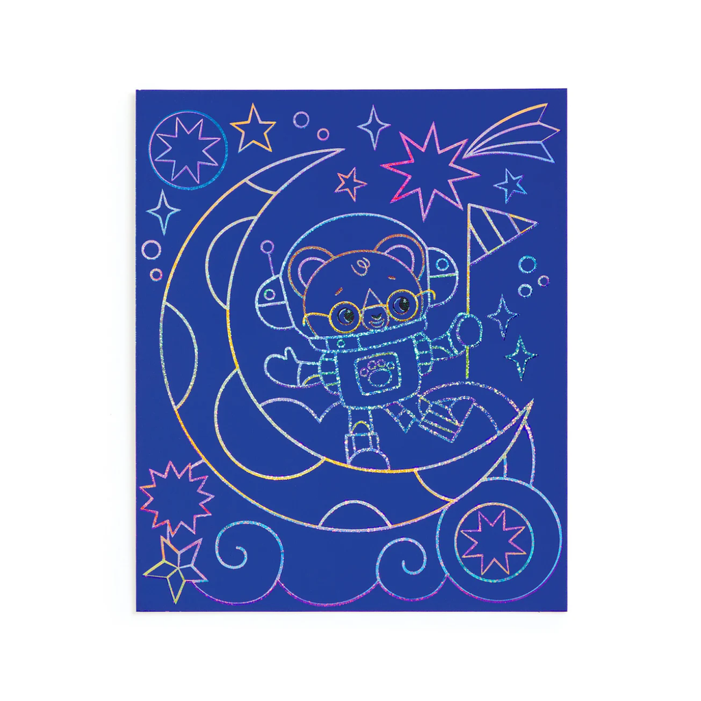 Cosmic Galaxy Scratch Magic Scratch And Sparkle Art Kit Chronicle Books - Mudpuppy Toys & Games - Art & Drawing Toys
