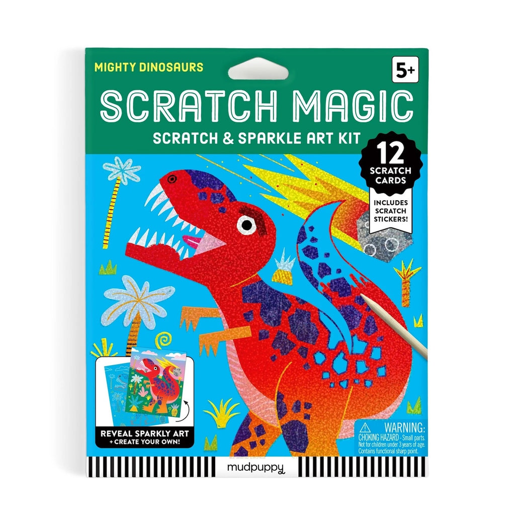Dinosaurs Scratch Magic - Scratch & Sparkle Art Kit Chronicle Books - Mudpuppy Toys & Games - Art & Drawing Toys
