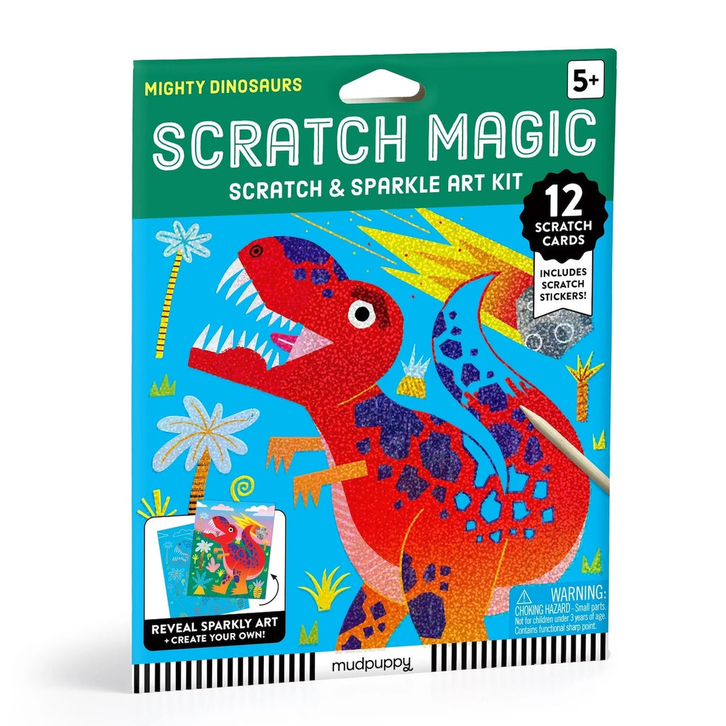 Dinosaurs Scratch Magic - Scratch & Sparkle Art Kit Chronicle Books - Mudpuppy Toys & Games - Art & Drawing Toys