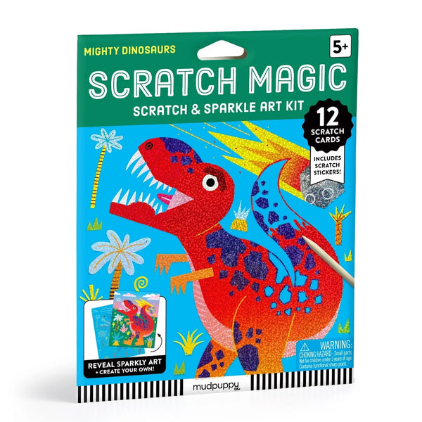 Dinosaurs Scratch Magic - Scratch & Sparkle Art Kit Chronicle Books - Mudpuppy Toys & Games - Art & Drawing Toys