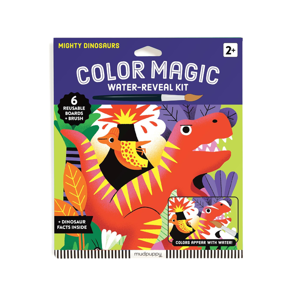 Mighty Dinosaurs Color Magic Water Reveal Kit Chronicle Books - Mudpuppy Toys & Games - Art & Drawing Toys