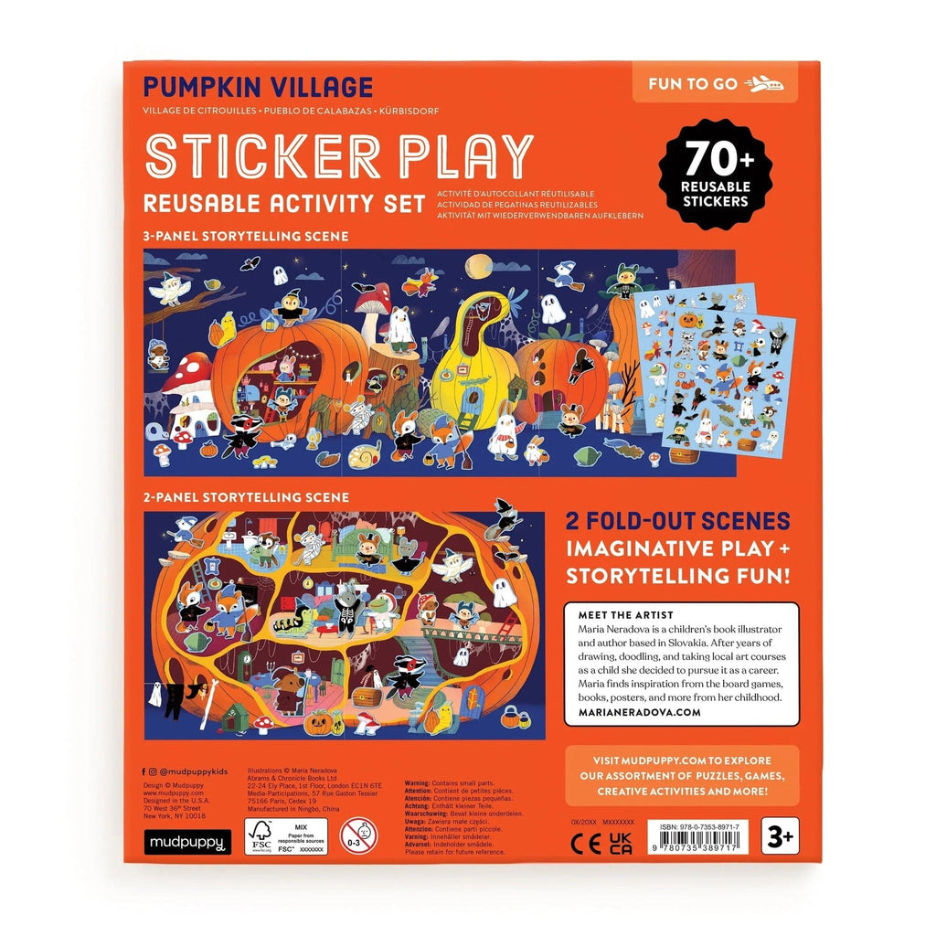 Pumpkin Village Sticker Play Reusable Activity Set Chronicle Books - Mudpuppy Toys & Games - Art & Drawing Toys