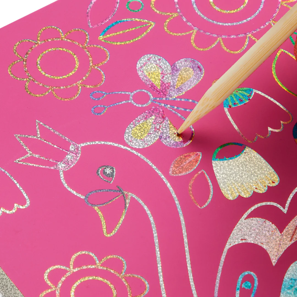 Unicorn Glam Scratch Magic Scratch And Sparkle Art Kit Chronicle Books - Mudpuppy Toys & Games - Art & Drawing Toys