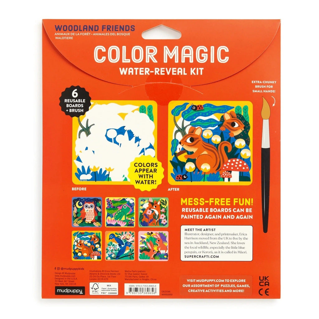 Woodland Friends Color Magic Water-Reveal Kit Chronicle Books - Mudpuppy Toys & Games - Art & Drawing Toys