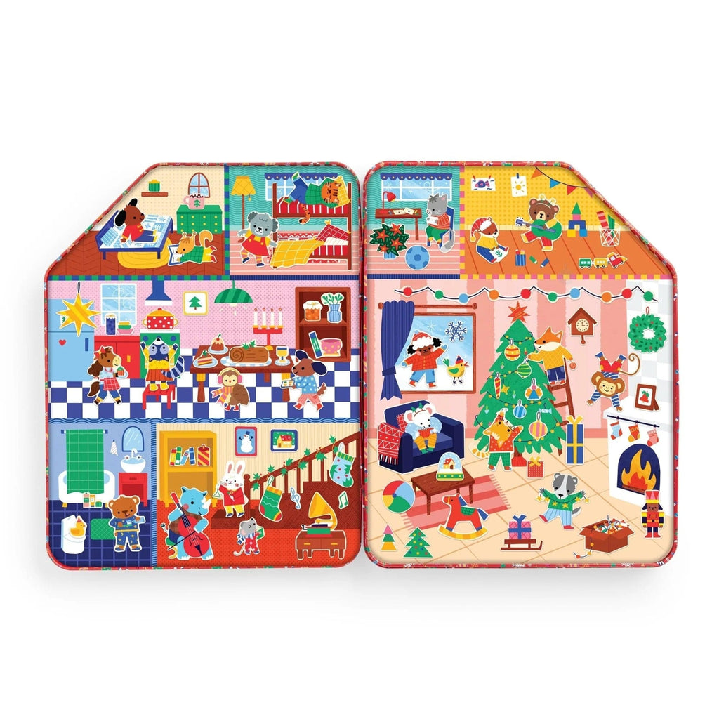 Merry & Bright Magnetic Playhouse Chronicle Books - Mudpuppy Toys & Games