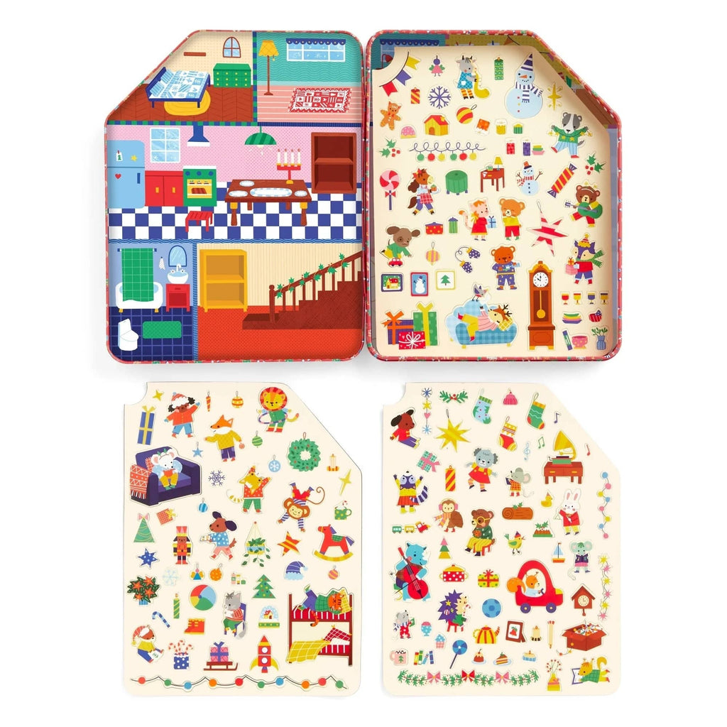 Merry & Bright Magnetic Playhouse Chronicle Books - Mudpuppy Toys & Games