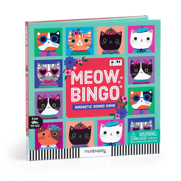 Meow Bingo! Magnetic Board Game Chronicle Books - Mudpuppy Toys & Games - Puzzles & Games - Games
