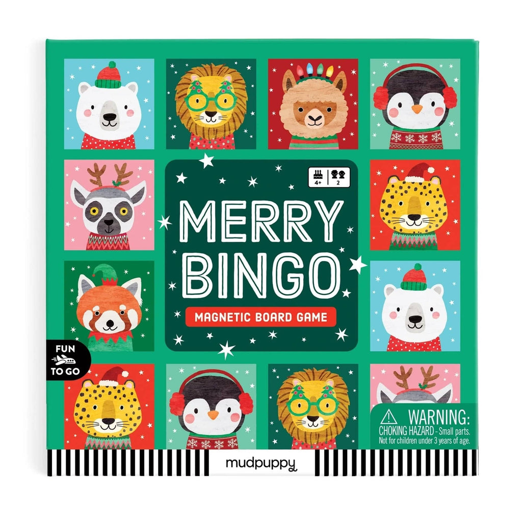 Merry Bingo! Magnetic Board Game Chronicle Books - Mudpuppy Toys & Games - Puzzles & Games - Games