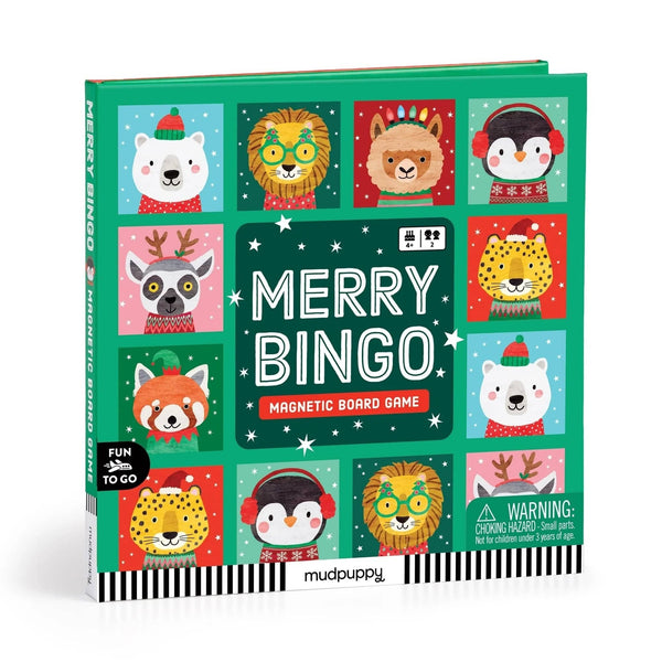 Merry Bingo! Magnetic Board Game Chronicle Books - Mudpuppy Toys & Games - Puzzles & Games - Games